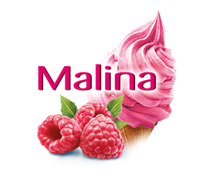 Mléčná zmrzka Malina